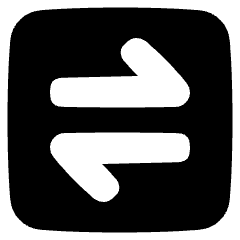 Line Arrow Transfer Horizontal Square 1 Icon from Plump Solid Set