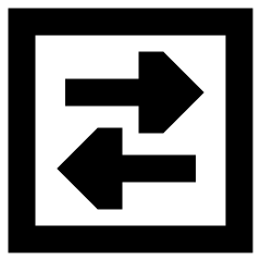 Line Arrow Transfer Horizontal Square 2 Icon from Sharp Remix Set