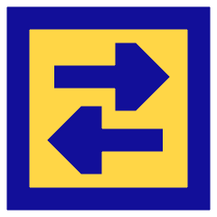Line Arrow Transfer Horizontal Square 2 Icon from Sharp Pop Set