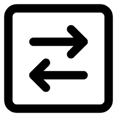 Line Arrow Transfer Horizontal Square 2 Icon from Core Line Set