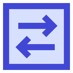 Line Arrow Transfer Horizontal Square 2 Icon from Sharp Duo Set