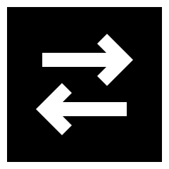 Line Arrow Transfer Horizontal Square 2 Icon from Sharp Solid Set