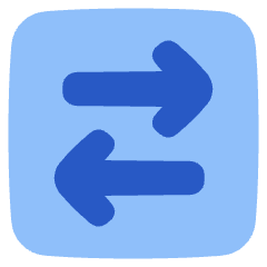 Line Arrow Transfer Horizontal Square 2 Icon from Plump Flat Set