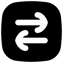 Line Arrow Transfer Horizontal Square 2 Icon from Flex Solid Set