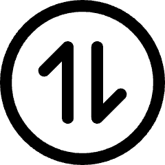 Line Arrow Transfer Vertical Circle 1 Icon from Core Line Set