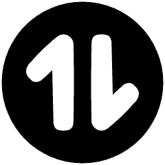 Line Arrow Transfer Vertical Circle 1 Icon from Plump Solid Set