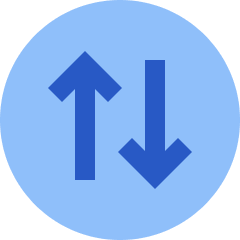 Line Arrow Transfer Vertical Circle 2 Icon from Sharp Flat Set