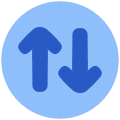Line Arrow Transfer Vertical Circle 2 Icon from Plump Flat Set