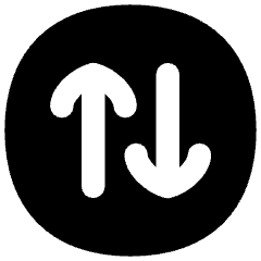 Line Arrow Transfer Vertical Circle 2 Icon from Flex Solid Set