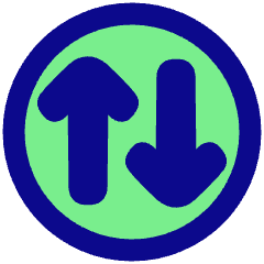 Line Arrow Transfer Vertical Circle 2 Icon from Plump Pop Set