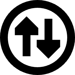 Line Arrow Transfer Vertical Circle 2 Icon from Sharp Remix Set