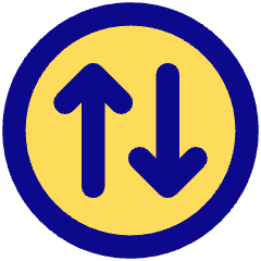 Line Arrow Transfer Vertical Circle 2 Icon from Core Pop Set