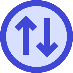 Line Arrow Transfer Vertical Circle 2 Icon from Sharp Duo Set