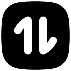 Line Arrow Transfer Vertical Square 1 Icon from Flex Solid Set