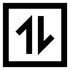 Line Arrow Transfer Vertical Square 1 Icon from Sharp Line Set