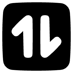 Line Arrow Transfer Vertical Square 1 Icon from Plump Solid Set