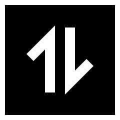 Line Arrow Transfer Vertical Square 1 Icon from Sharp Solid Set