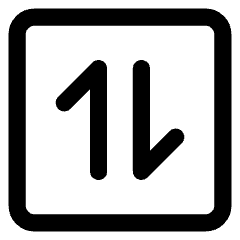 Line Arrow Transfer Vertical Square 1 Icon from Core Line Set