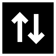 Line Arrow Transfer Vertical Square 2 Icon from Sharp Solid Set