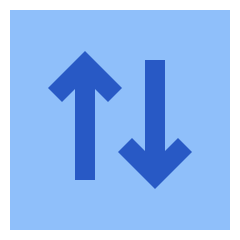 Line Arrow Transfer Vertical Square 2 Icon from Sharp Flat Set