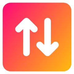 Line Arrow Transfer Vertical Square 2 Icon from Core Gradient Set