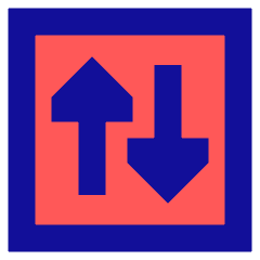 Line Arrow Transfer Vertical Square 2 Icon from Sharp Pop Set