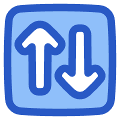 Line Arrow Transfer Vertical Square 2 Icon from Plump Duo Set