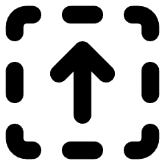Line Arrow Up Dashed Square Icon from Core Solid Set