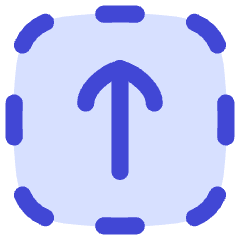Line Arrow Up Dashed Square Icon from Flex Duo Set