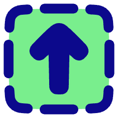 Line Arrow Up Dashed Square Icon from Plump Pop Set