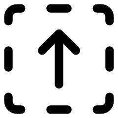 Line Arrow Up Dashed Square Icon from Core Line Set
