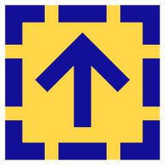 Line Arrow Up Dashed Square Icon from Sharp Pop Set