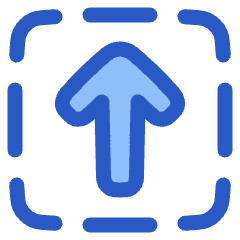 Line Arrow Up Dashed Square Icon from Plump Duo Set