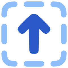 Line Arrow Up Dashed Square Icon from Plump Flat Set