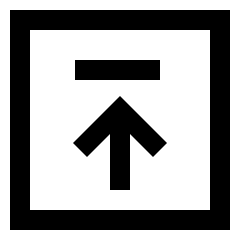 Line Arrow Up Square 2 Icon from Sharp Line Set