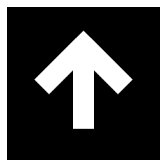 Line Arrow Up Square Icon from Sharp Solid Set