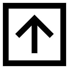 Line Arrow Up Square Icon from Sharp Line Set