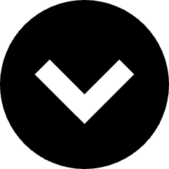 Tailless Line Arrow Down Circle Icon from Sharp Solid Set