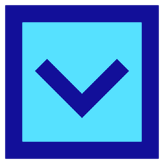 Tailless Line Arrow Down Square Icon from Sharp Pop Set