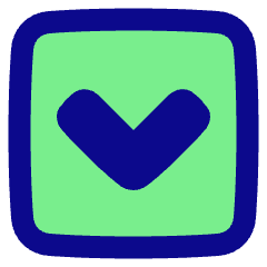 Tailless Line Arrow Down Square Icon from Plump Pop Set