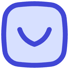 Tailless Line Arrow Down Square Icon from Flex Duo Set