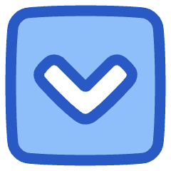 Tailless Line Arrow Down Square Icon from Plump Duo Set