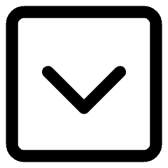 Tailless Line Arrow Down Square Icon from Core Line Set