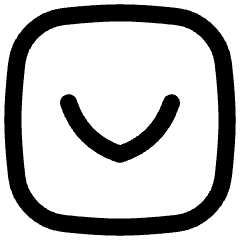 Tailless Line Arrow Down Square Icon from Flex Line Set
