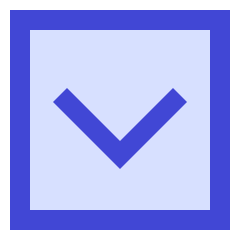Tailless Line Arrow Down Square Icon from Sharp Duo Set