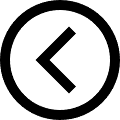 Tailless Line Arrow Left Circle Icon from Sharp Line Set
