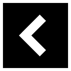 Tailless Line Arrow Left Square Icon from Sharp Solid Set