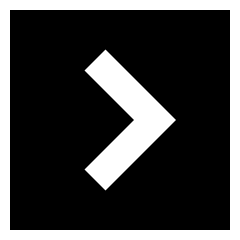 Tailless Line Arrow Right Square Icon from Sharp Solid Set