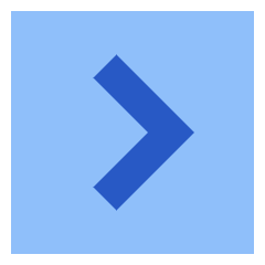 Tailless Line Arrow Right Square Icon from Sharp Flat Set