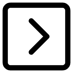 Tailless Line Arrow Right Square Icon from Core Line Set